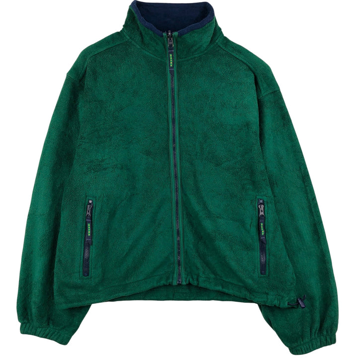 Vintage 90'S Eddie Bauer EBTEK fleece jacket, made in the USA, size M. polyester dark green Vintage Second Hand