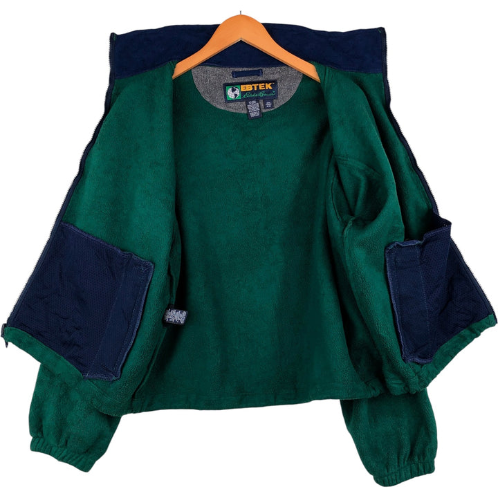Vintage 90'S Eddie Bauer EBTEK fleece jacket, made in the USA, size M. polyester dark green Vintage Second Hand