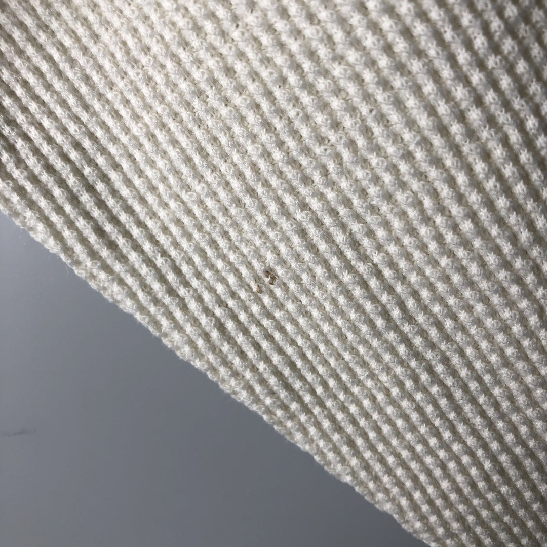 Mohawk Thermal Long T-Shirt, Waffle, Men's Size Medium, Vintage cotton white type Vintage Second Hand