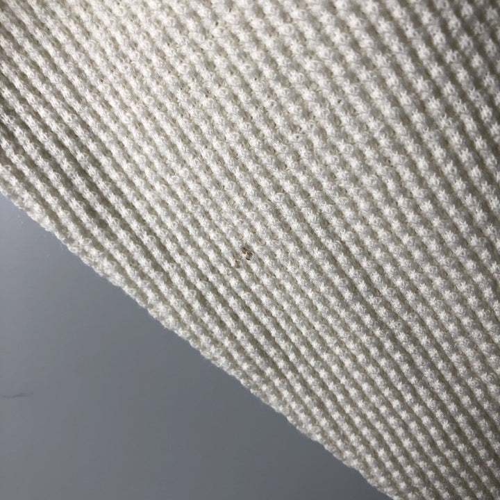 Mohawk Thermal Long T-Shirt, Waffle, Men's Size Medium, Vintage cotton white type Vintage Second Hand