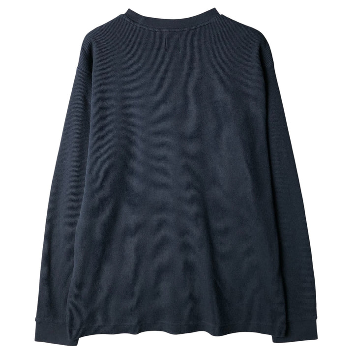 GAP Thermal Long T-Shirt, Waffle, Men's Size L cotton navy blue type Vintage Second Hand