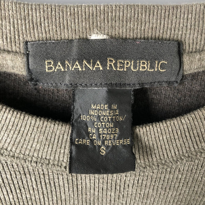 2000'S Banana Republic Thermal Long T-Shirt, Men's Size Small cotton gray type Vintage Second Hand