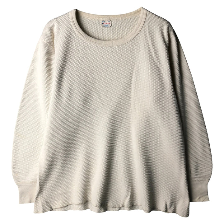 Vintage 1980'S JOCKEY Thermal Long Sleeve T-Shirt, Honeycomb, Made in USA, Men's XL cotton white type Vintage Second Hand