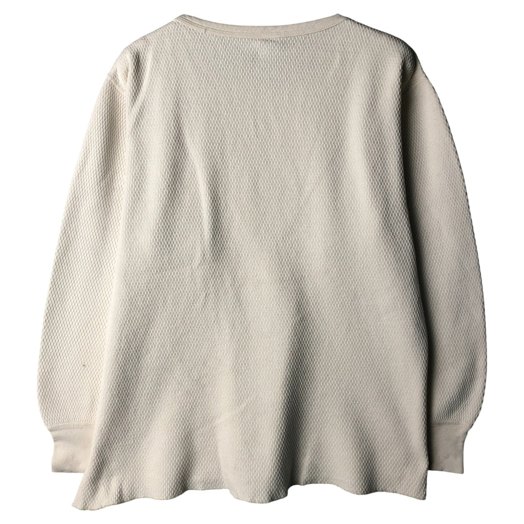 Vintage 1980'S JOCKEY Thermal Long Sleeve T-Shirt, Honeycomb, Made in USA, Men's XL cotton white type Vintage Second Hand