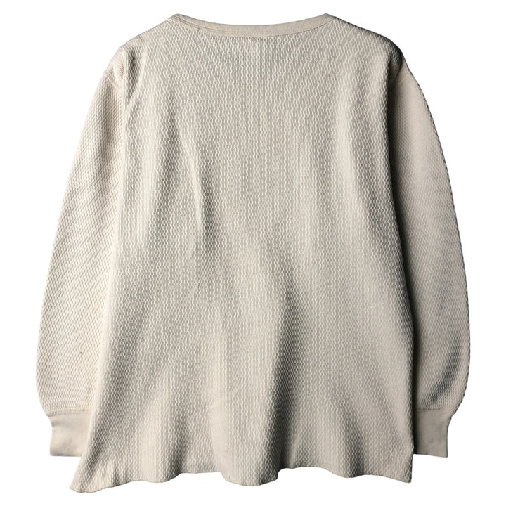 Vintage 1980'S JOCKEY Thermal Long Sleeve T-Shirt, Honeycomb, Made in USA, Men's XL cotton white type Vintage Second Hand