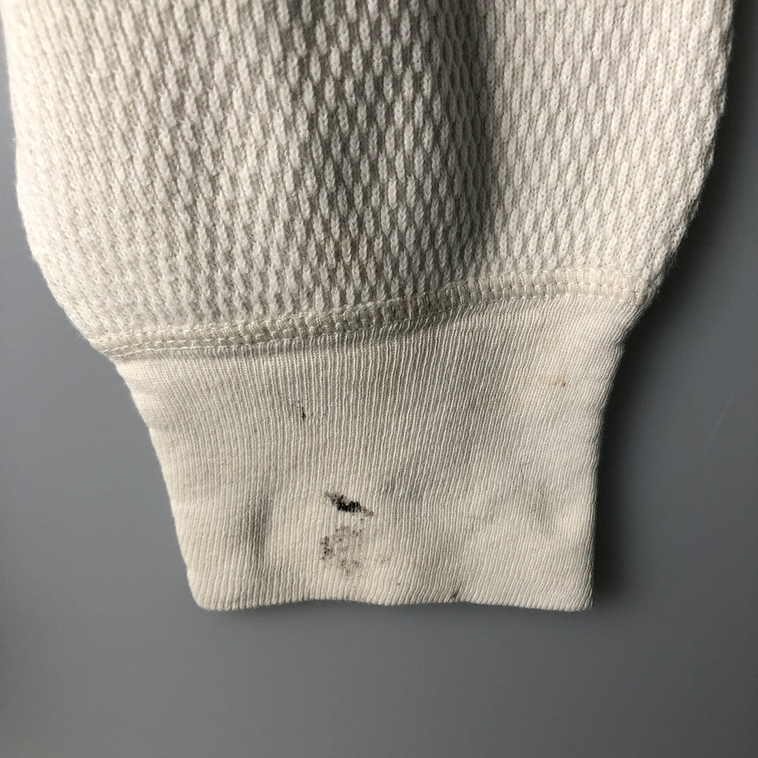 Vintage 1980'S JOCKEY Thermal Long Sleeve T-Shirt, Honeycomb, Made in USA, Men's XL cotton white type Vintage Second Hand