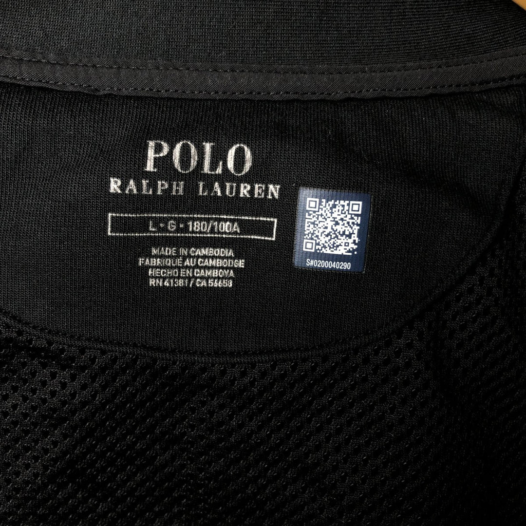 Ralph Lauren POLO RALPH LAUREN collared full-zip sweatshirt, men's size L cotton black type Vintage Second Hand