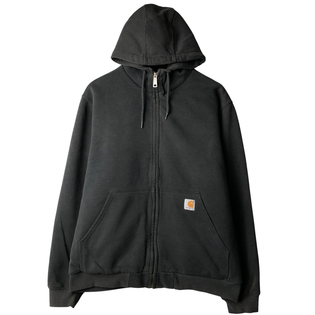 Carhartt Sweat Full Zip Hoodie Men's L size cotton Charcoal Vintage Second Hand