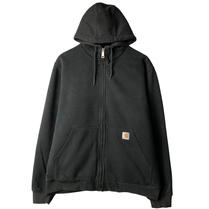 Carhartt Sweat Full Zip Hoodie Men's L size cotton Charcoal Vintage Second Hand