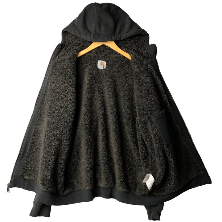 Carhartt Sweat Full Zip Hoodie Men's L size cotton Charcoal Vintage Second Hand