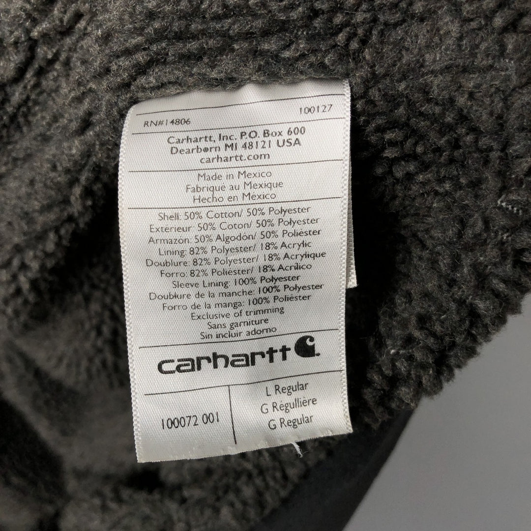 Carhartt Sweat Full Zip Hoodie Men's L size cotton Charcoal Vintage Second Hand