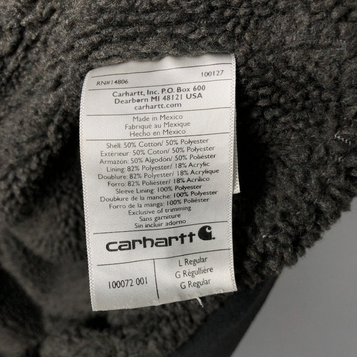 Carhartt Sweat Full Zip Hoodie Men's L size cotton Charcoal Vintage Second Hand