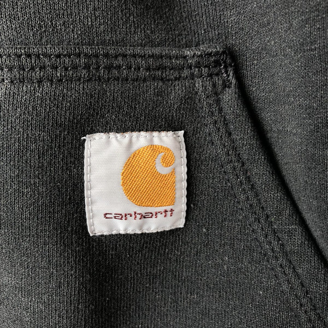 Carhartt Sweat Full Zip Hoodie Men's L size cotton Charcoal Vintage Second Hand