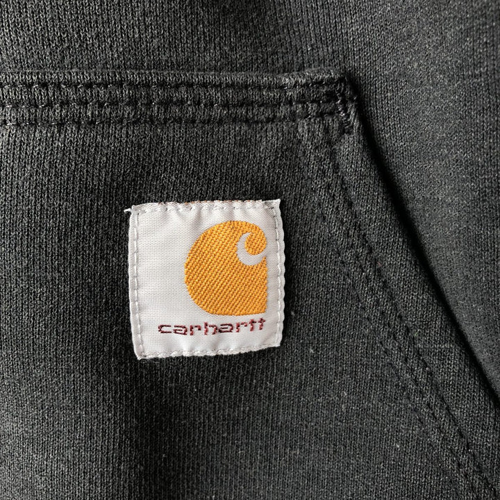 Carhartt Sweat Full Zip Hoodie Men's L size cotton Charcoal Vintage Second Hand