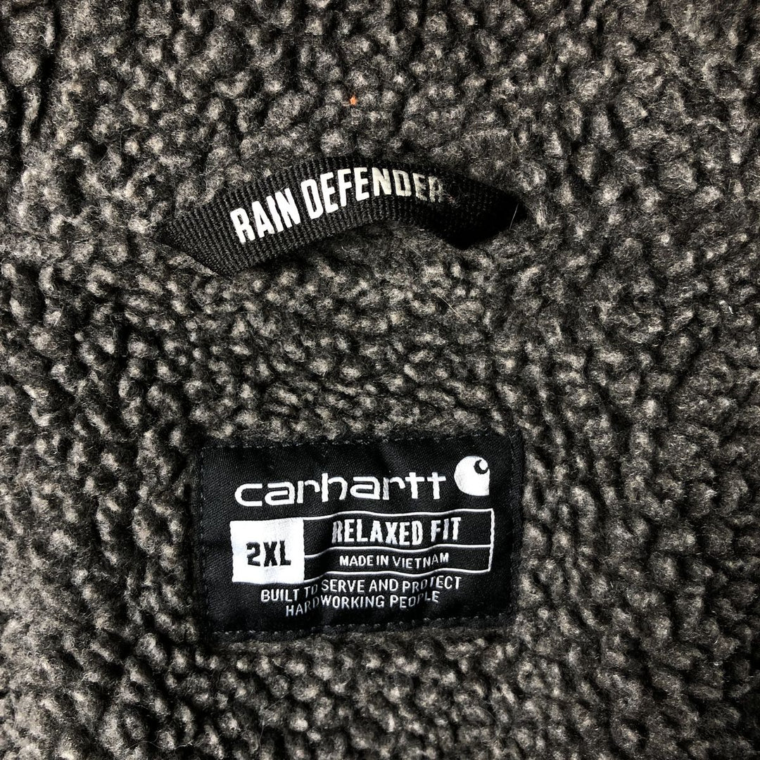 Carhartt Relaxed Fit Rain Defender Full-Zip Hoodie, Men's XXL cotton black type Vintage Second Hand