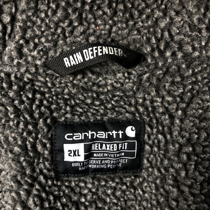 Carhartt Relaxed Fit Rain Defender Full-Zip Hoodie, Men's XXL cotton black type Vintage Second Hand