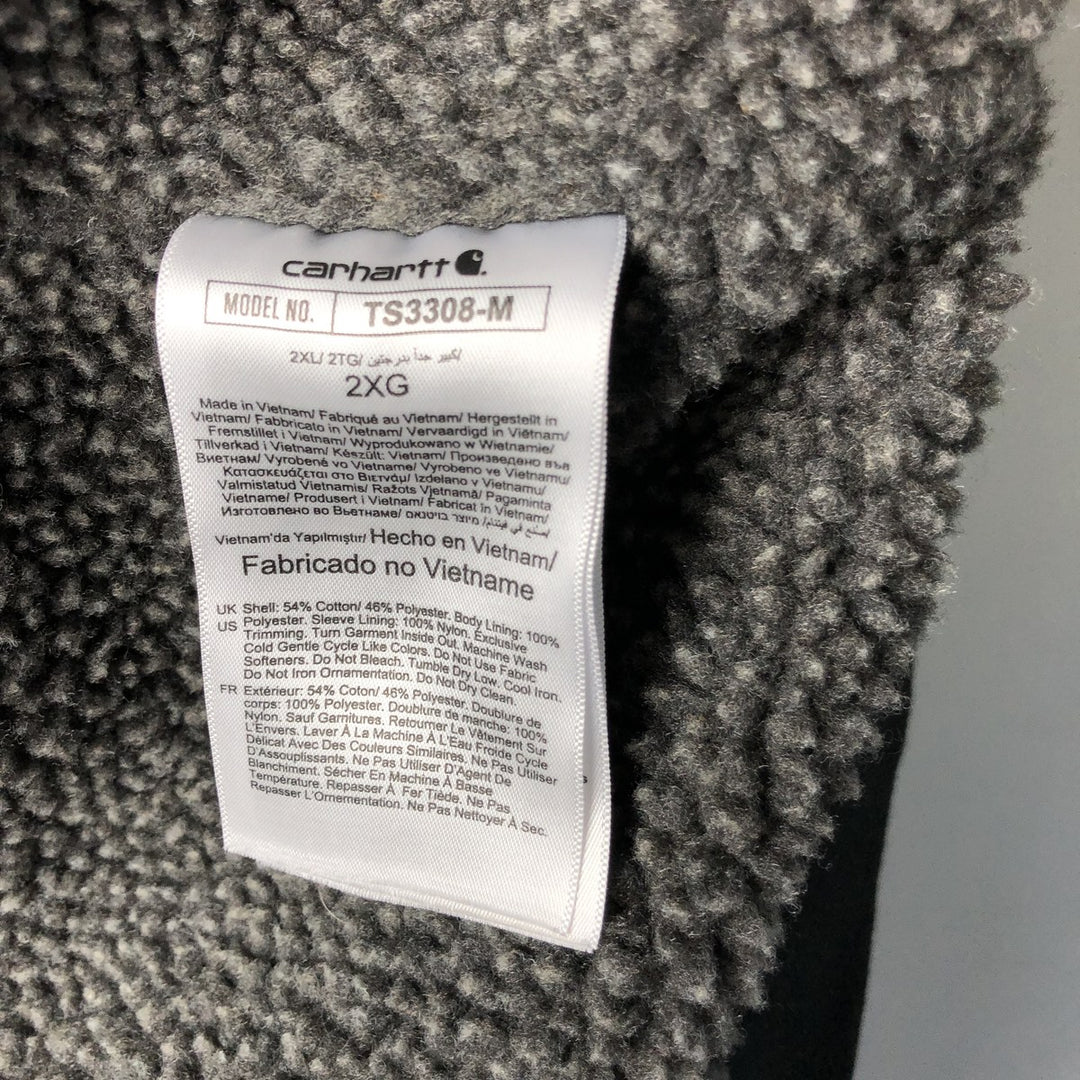 Carhartt Relaxed Fit Rain Defender Full-Zip Hoodie, Men's XXL cotton black type Vintage Second Hand