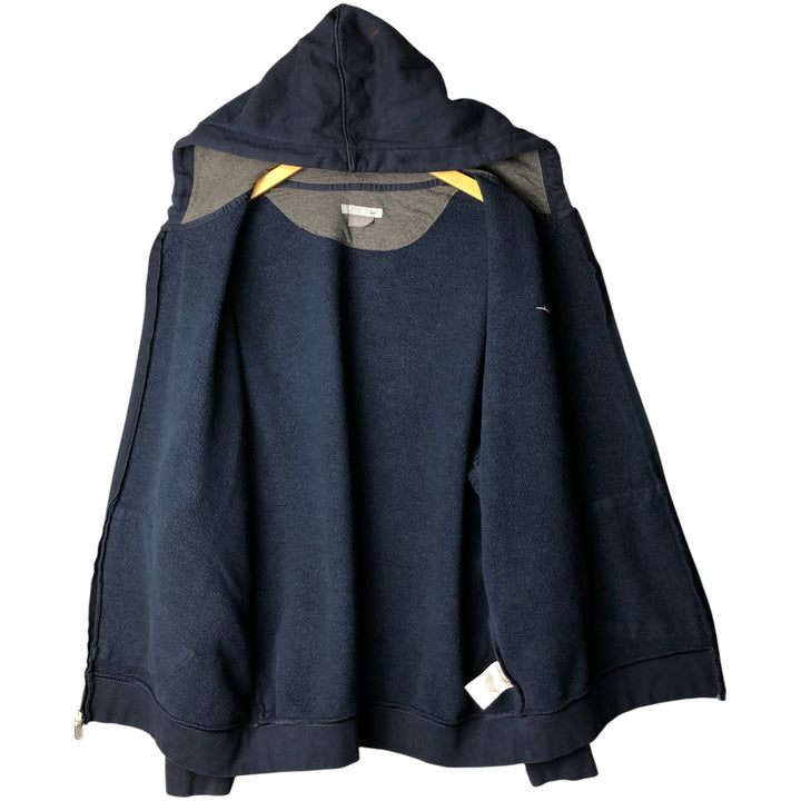 2000'S Nike Sweat Full Zip Hoodie, Men's XXL cotton navy blue type Vintage Second Hand
