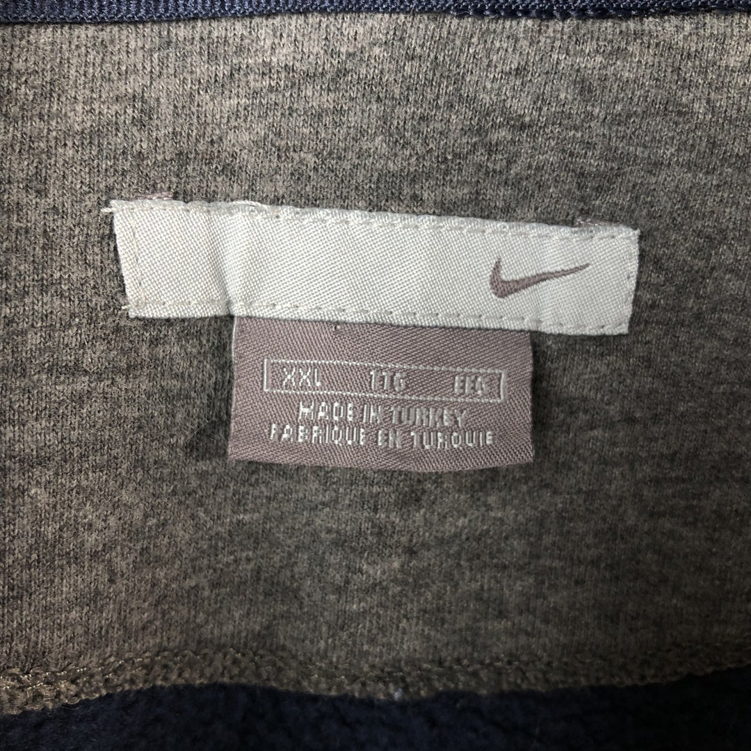 2000'S Nike Sweat Full Zip Hoodie, Men's XXL cotton navy blue type Vintage Second Hand