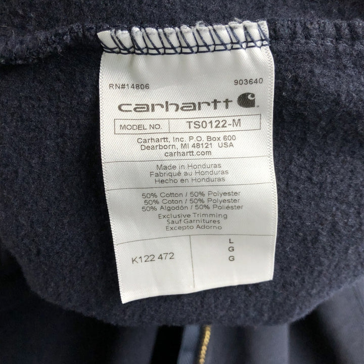 Carhartt Loose Fit Sweat Full Zip Hoodie, Men's L size cotton navy blue type Vintage Second Hand