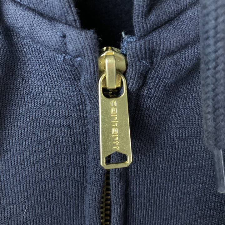 Carhartt Loose Fit Sweat Full Zip Hoodie, Men's L size cotton navy blue type Vintage Second Hand