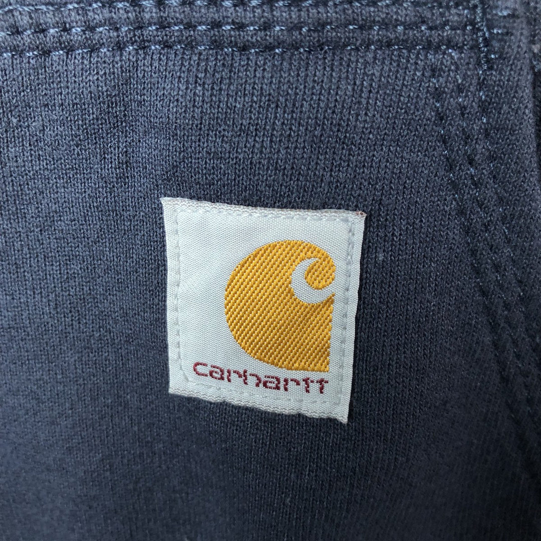 Carhartt Loose Fit Sweat Full Zip Hoodie, Men's L size cotton navy blue type Vintage Second Hand