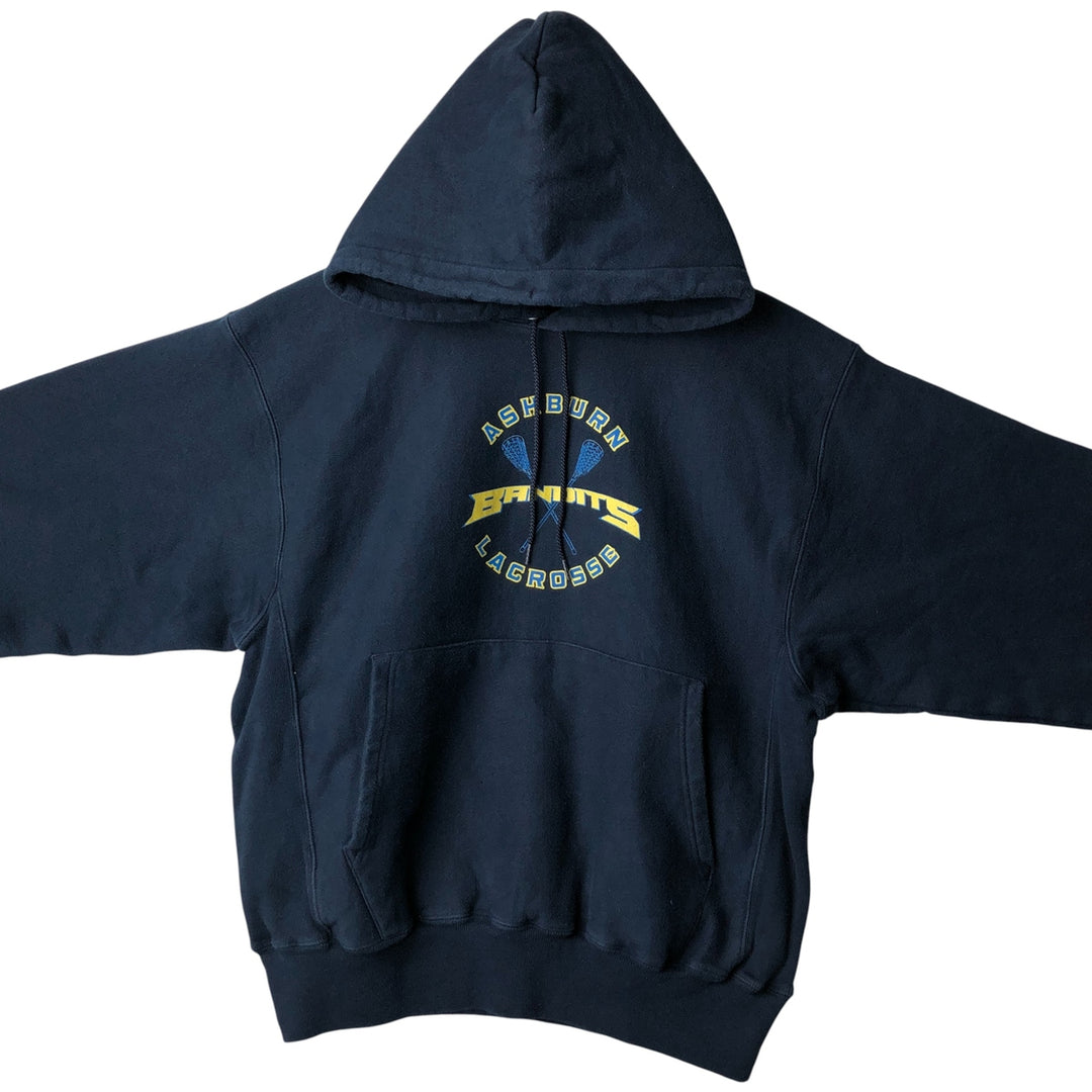 2000'S Champion Premium Reverse Weave College Pullover Hoodie, Men's Size Medium cotton navy blue type Vintage Second Hand