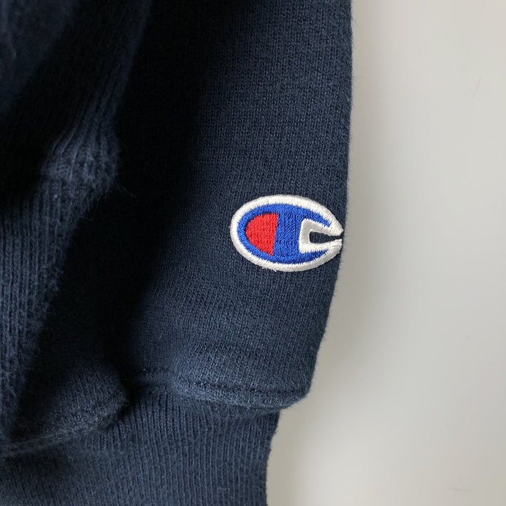 2000'S Champion Premium Reverse Weave College Pullover Hoodie, Men's Size Medium cotton navy blue type Vintage Second Hand