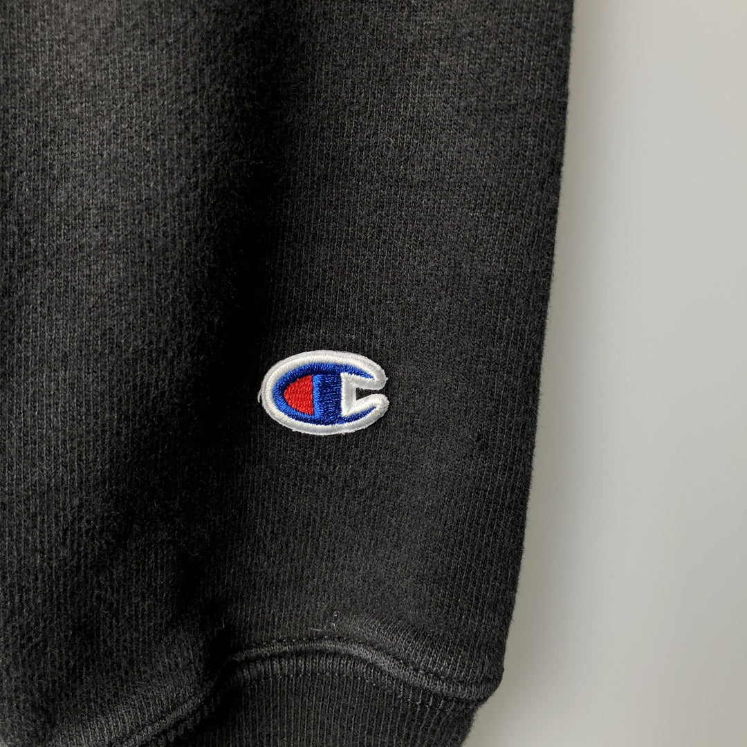 Champion Reverse Weave Reverse Weave Blank Sweatshirt Hoodie, Men's Size Medium cotton black type Vintage Second Hand