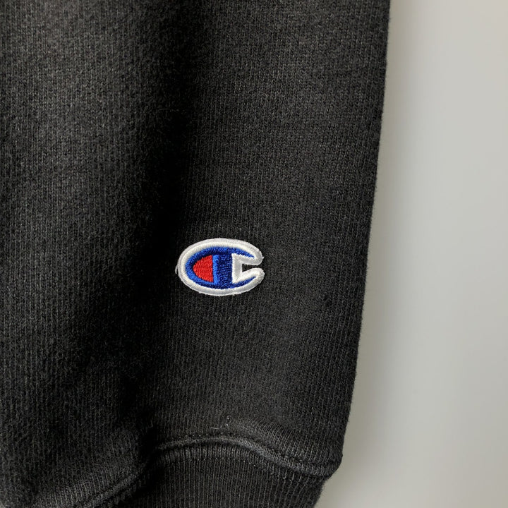 Champion Reverse Weave Reverse Weave Blank Sweatshirt Hoodie, Men's Size Medium cotton black type Vintage Second Hand