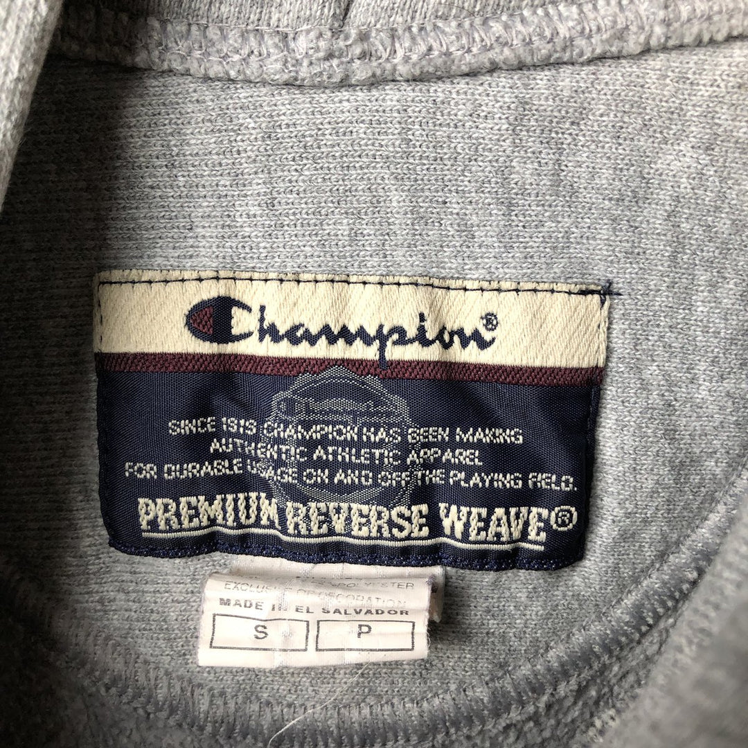 2000'S Champion PREMIUM REVERSE WEAVE Premium Reverse Weave Sweatshirt Pullover Hoodie, Men's Size Small cotton gray type Vintage Second Hand