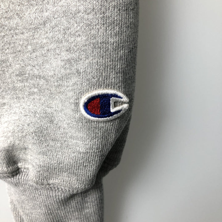 2000'S Champion PREMIUM REVERSE WEAVE Premium Reverse Weave Sweatshirt Pullover Hoodie, Men's Size Small cotton gray type Vintage Second Hand