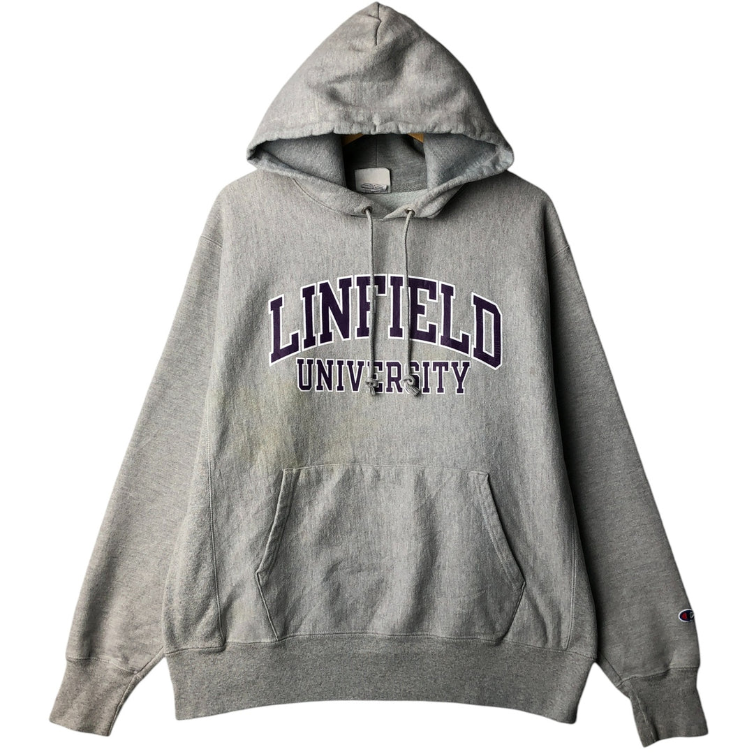 Champion REVERSE WEAVE Reverse Weave College Sweat Pullover Hoodie Men's L size cotton gray type Vintage Second Hand