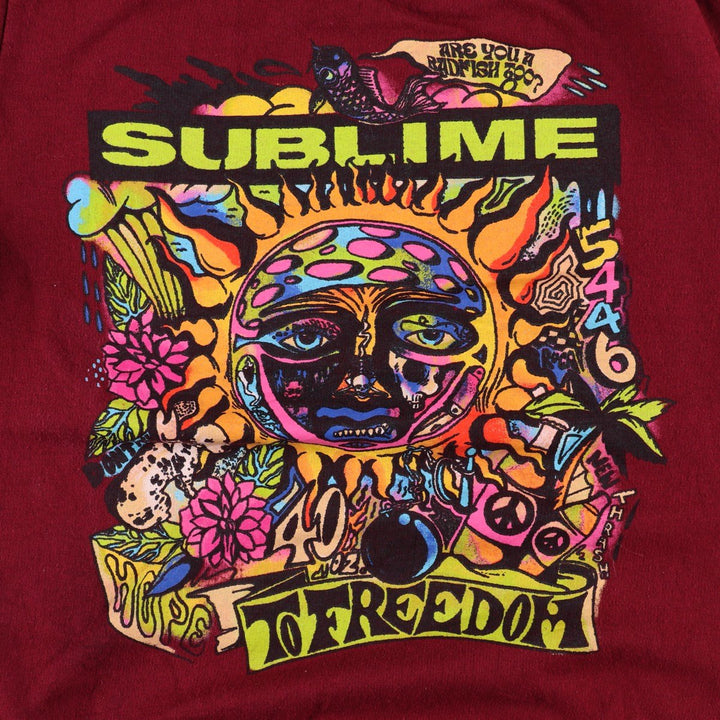 SUBLIME Band Sweatshirt, Men's Size L cotton wine-red Vintage Second Hand