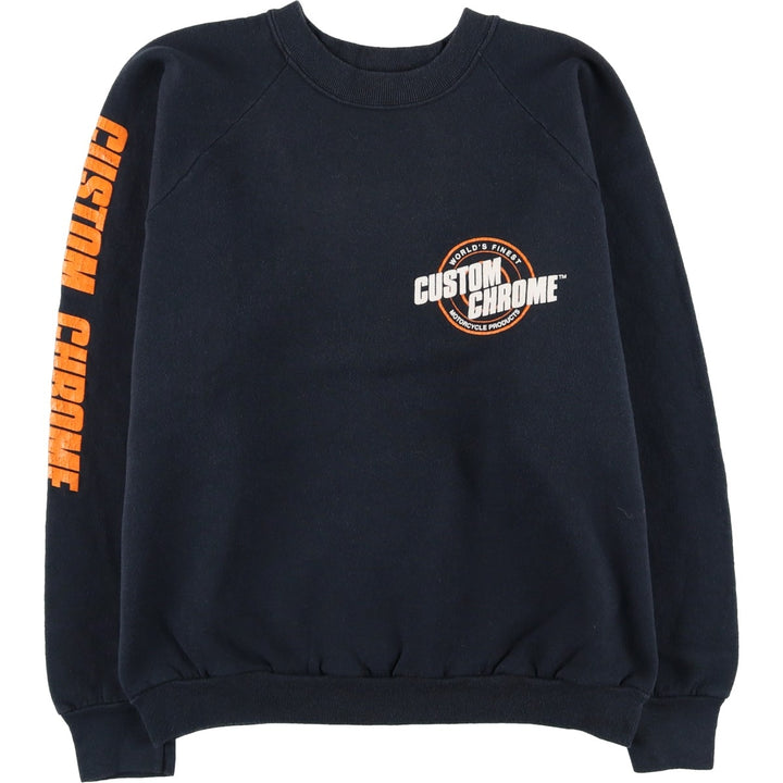 90'S Fruit of the Loom advertising sweatshirt, Made in USA, Men's size L cotton black type Vintage Second Hand