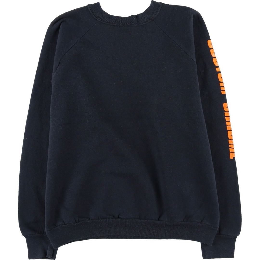 90'S Fruit of the Loom advertising sweatshirt, Made in USA, Men's size L cotton black type Vintage Second Hand