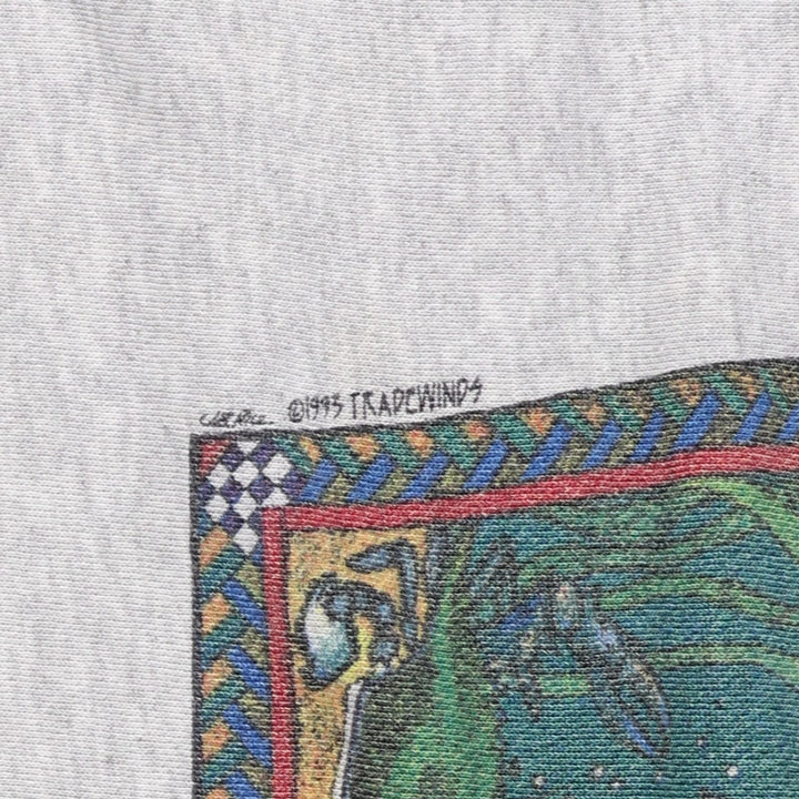 Vintage 90'S Hanes ACTIVEWEAR printed sweatshirt, men's size L cotton gray type Vintage Second Hand