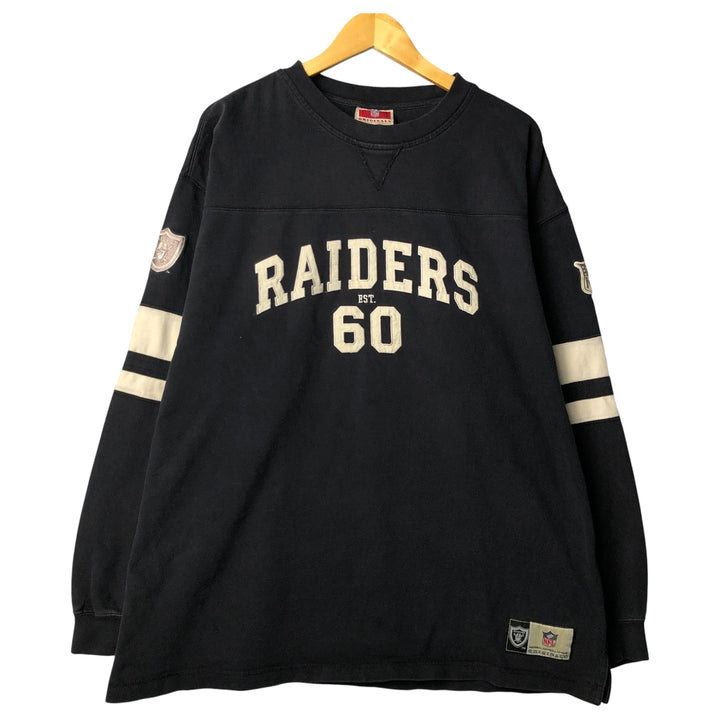 NFL ORIGINALS NFL LAS VEGAS RAIDERS Long Sleeve T-Shirt, Men's XXL unclear black type Vintage Second Hand
