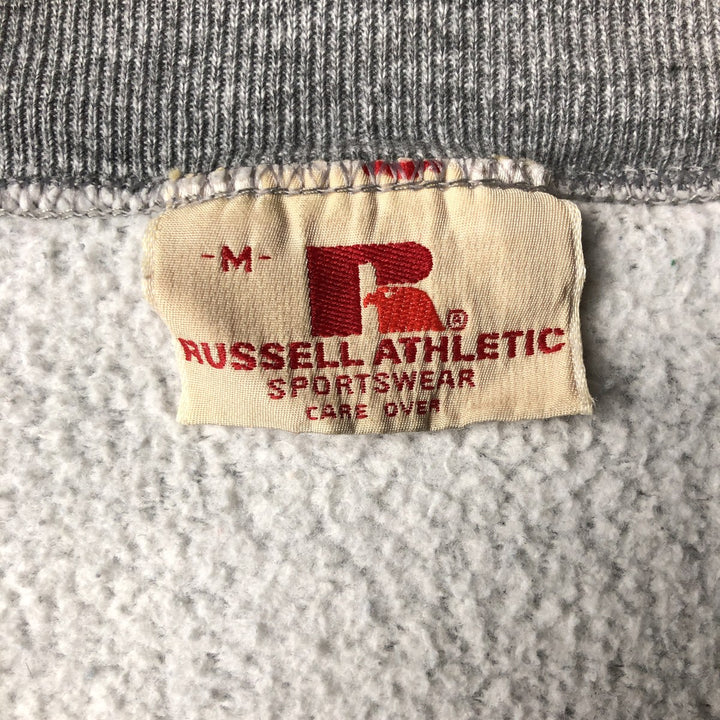 Vintage 1980'S Russell full-zip sweatshirt, made in the USA, size M, women's. polyester gray type Vintage Second Hand
