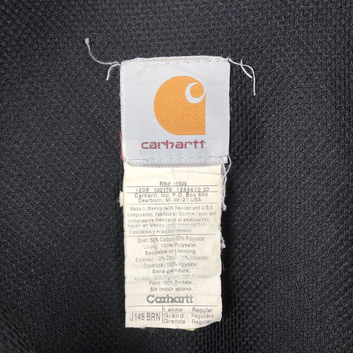 00'S Carhartt Sweat Full Zip Hoodie Men's L size cotton ocher yellow type Vintage Second Hand