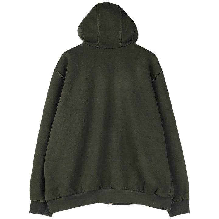 Carhartt RAIN DEFENDER Rain Defender Full-Zip Sweatshirt, Men's Size L cotton Khaki type Vintage Second Hand