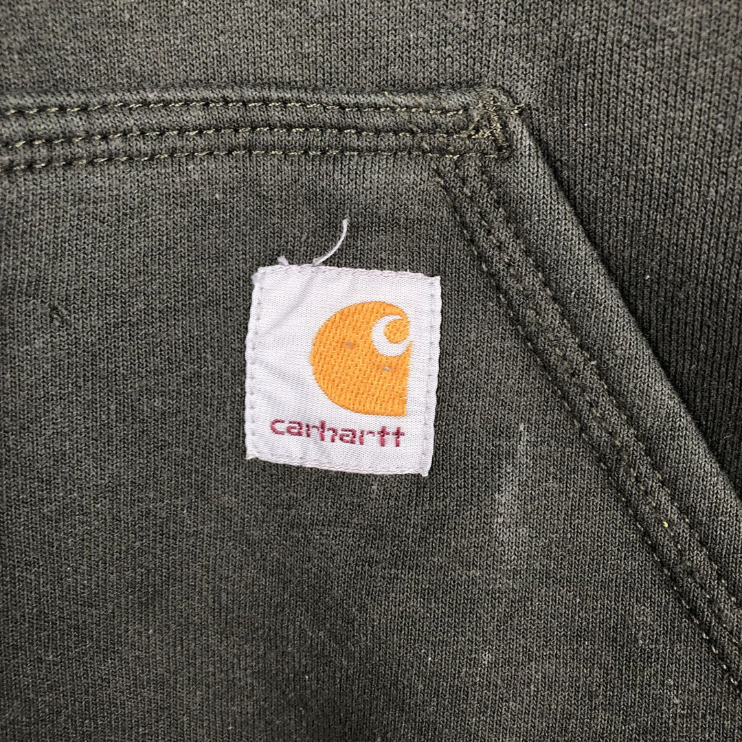 Carhartt RAIN DEFENDER Rain Defender Full-Zip Sweatshirt, Men's Size L cotton Khaki type Vintage Second Hand