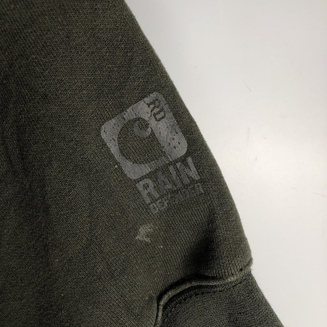 Carhartt RAIN DEFENDER Rain Defender Full-Zip Sweatshirt, Men's Size L cotton Khaki type Vintage Second Hand