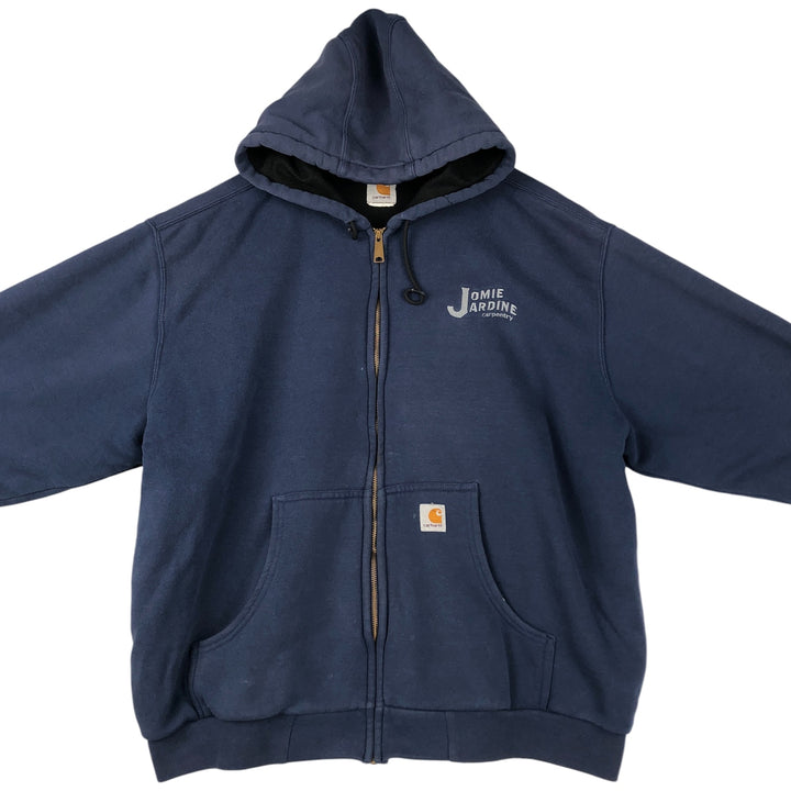 Carhartt Sweat Full Zip Hoodie Men's XXL unclear navy blue type Vintage Second Hand