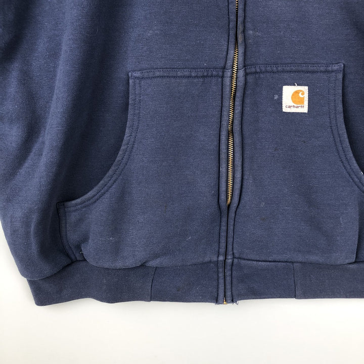 Carhartt Sweat Full Zip Hoodie Men's XXL unclear navy blue type Vintage Second Hand