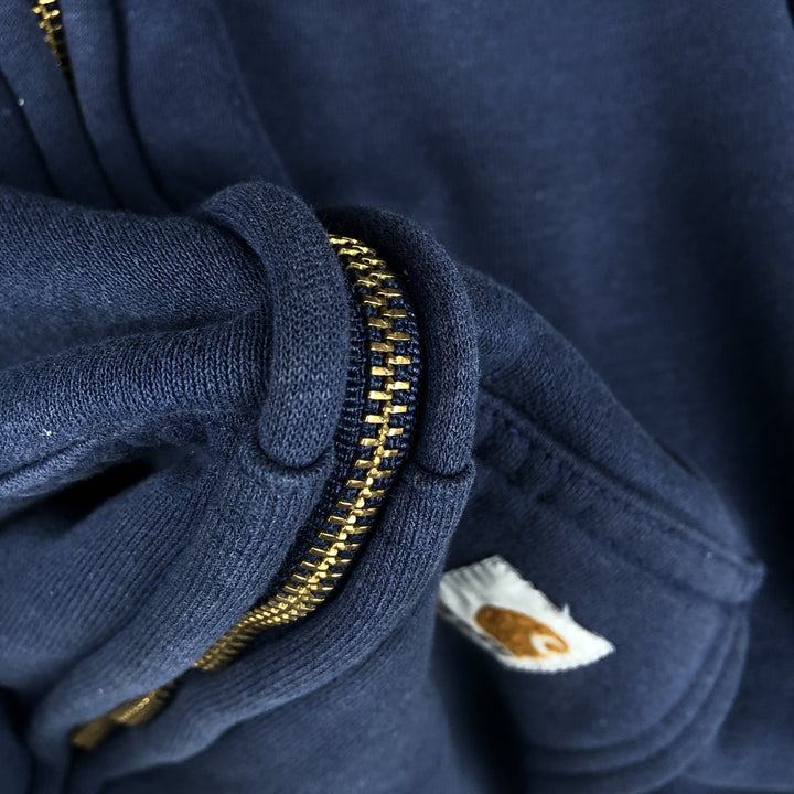 Carhartt Sweat Full Zip Hoodie Men's XXL unclear navy blue type Vintage Second Hand
