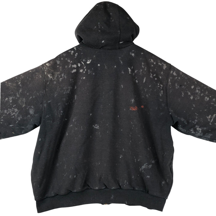 Carhartt Painted Full-Zip Sweatshirt, Men's XXL cotton Charcoal Vintage Second Hand