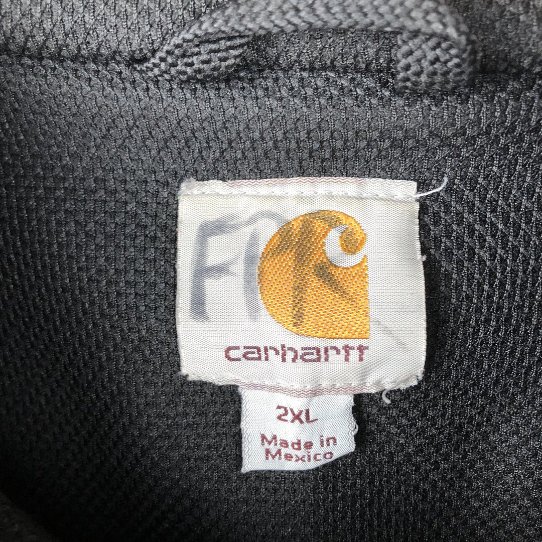 Carhartt Painted Full-Zip Sweatshirt, Men's XXL cotton Charcoal Vintage Second Hand
