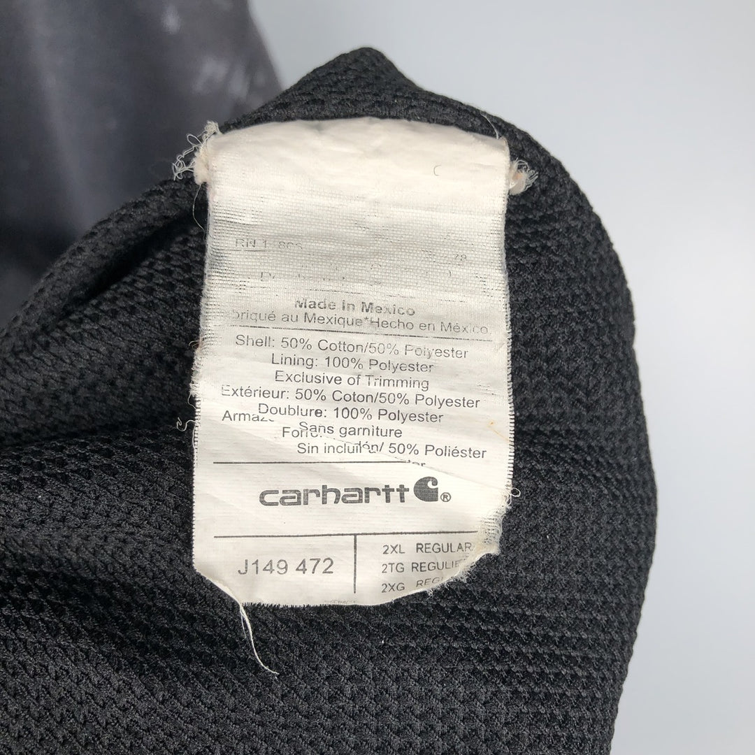 Carhartt Painted Full-Zip Sweatshirt, Men's XXL cotton Charcoal Vintage Second Hand