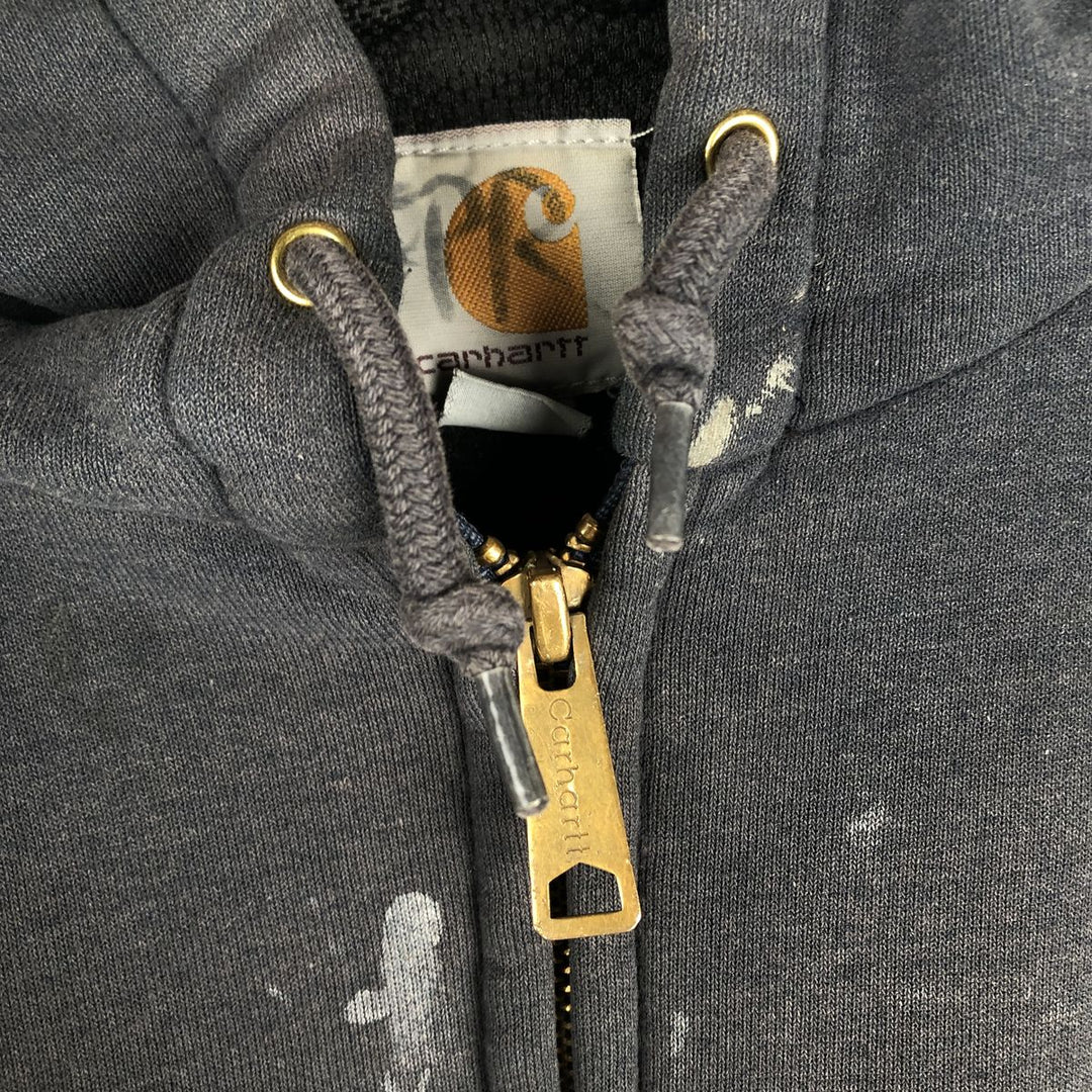 Carhartt Painted Full-Zip Sweatshirt, Men's XXL cotton Charcoal Vintage Second Hand